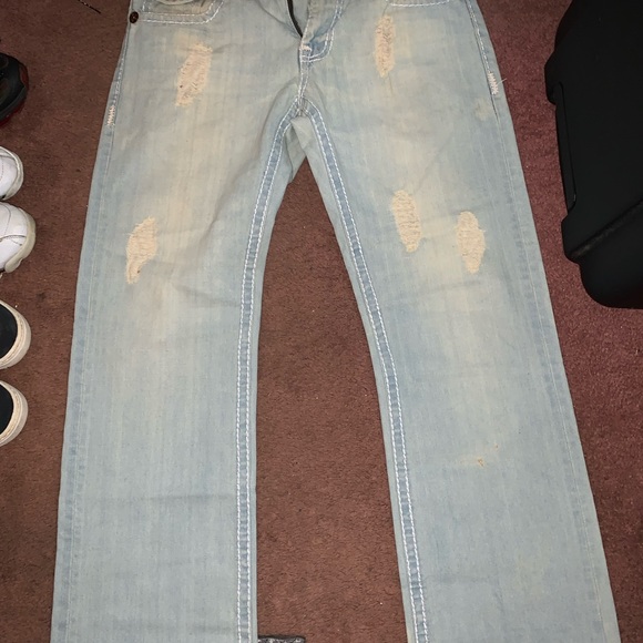 True religion new deadstock light distressed jeans size 34 og truies super rare - Picture 7 of 8